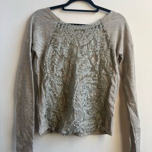 Grey sparkle sweatshirt.